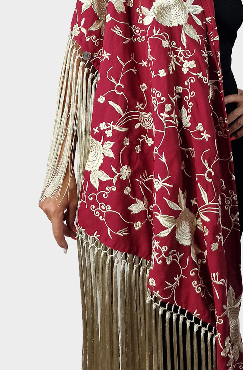 Mantón Farruca | Rojo tinto